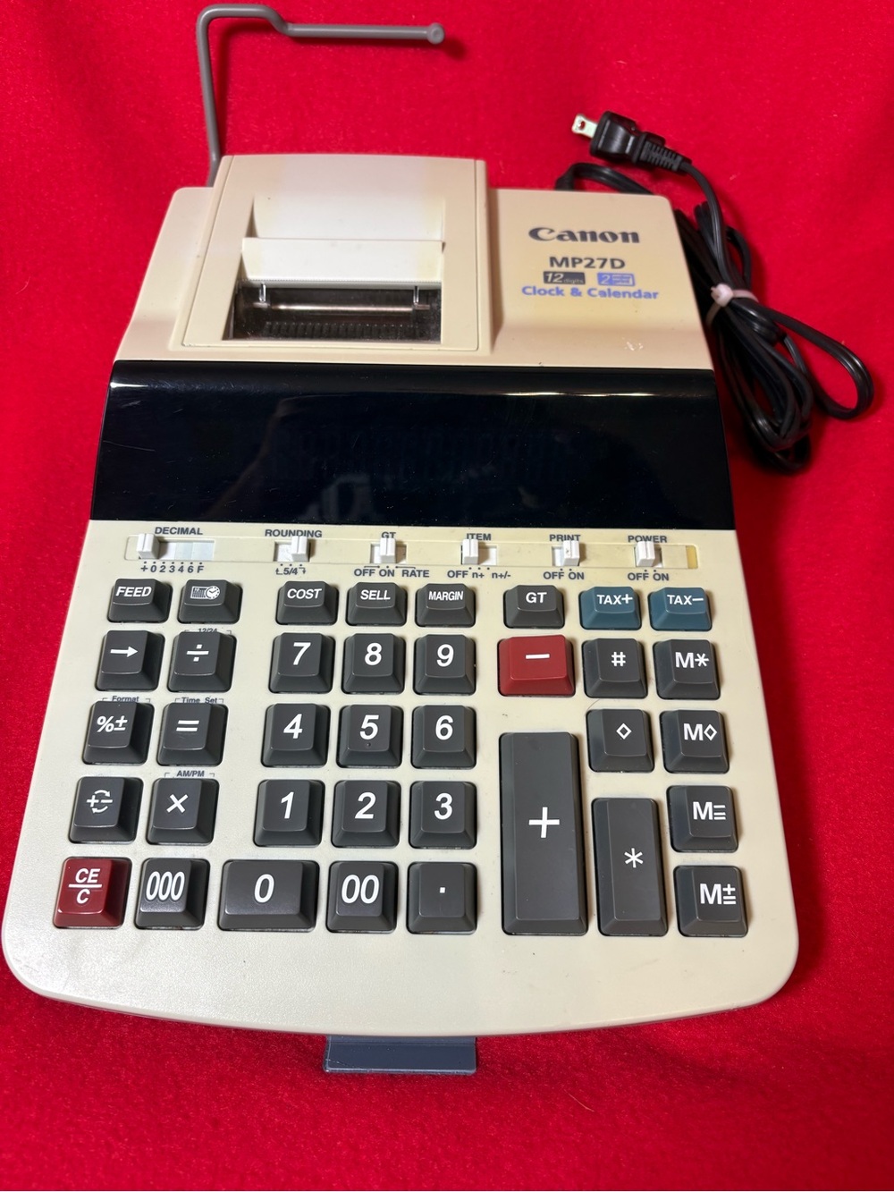 Canon MP27D Heavy-Duty Commercial Accounting Calculator – 12 Digit Desktop Print